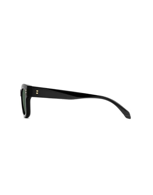 Polaroid rechteckige Sonnenbrille mit grünen polarisierten Gläsern - Schwarz, 6 von 7
