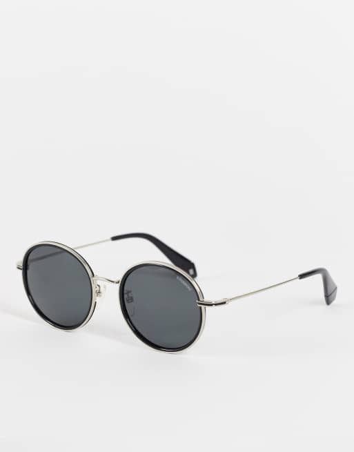 Round store polaroid sunglasses