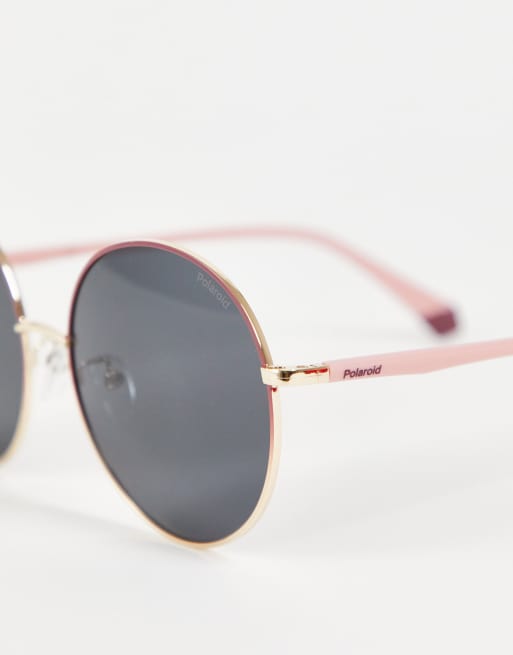 Polaroid retro round sunglasses in pink PLD 4105 G S ASOS