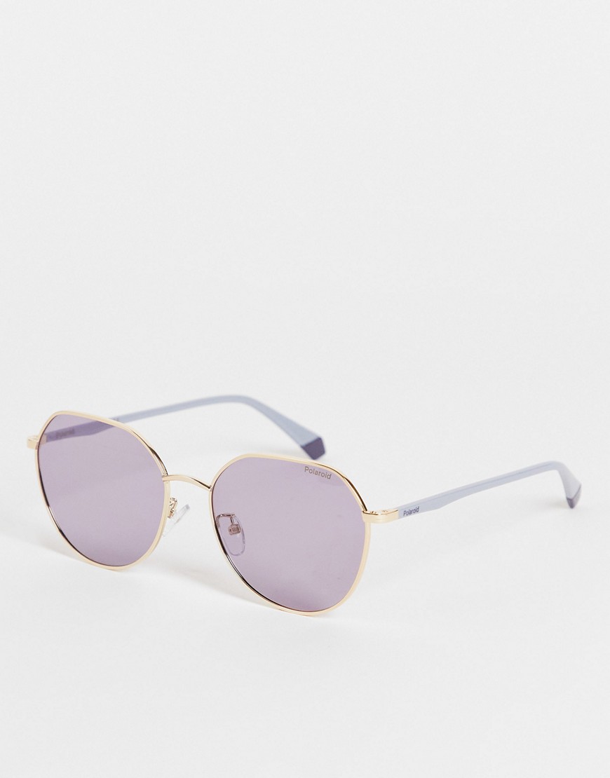 Polaroid Retro Round Sunglasses In Purple Pld 4106/G/S