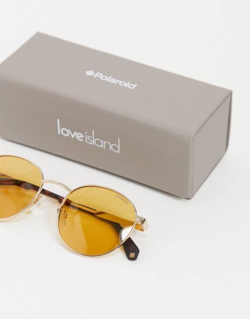 polaroid round lens unisex sunglasses