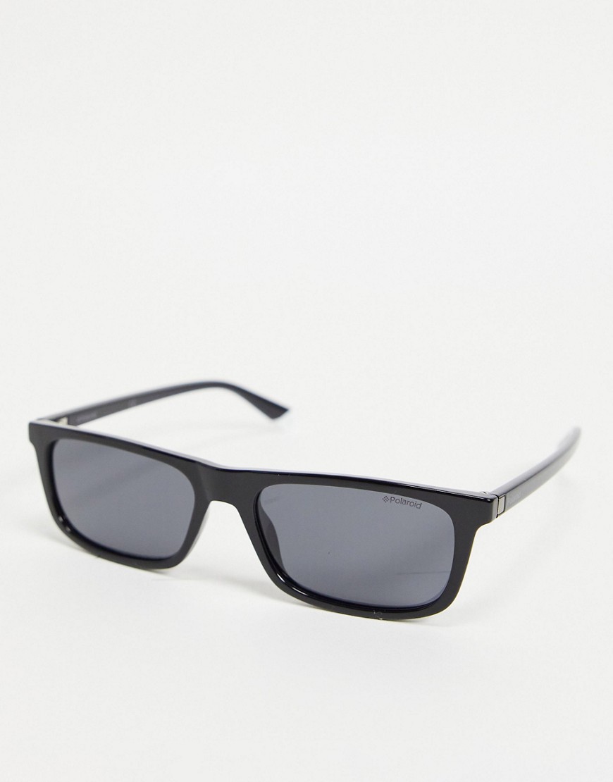 Polaroid slim lens unisex sunglasses-Black