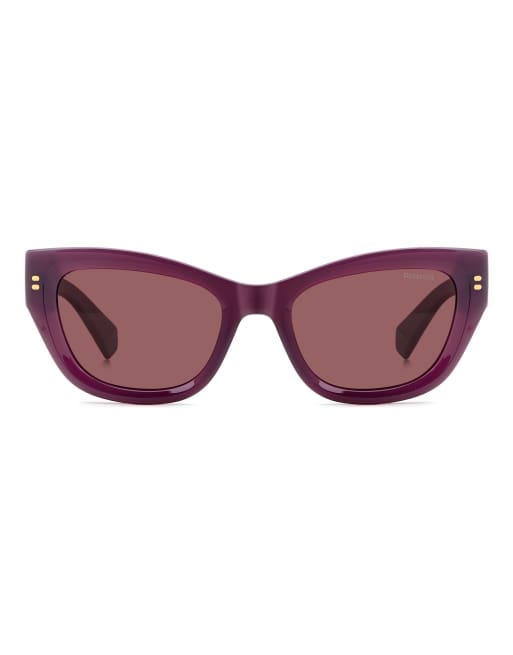 Polaroid Sunglasses Cat eye sunglasses with violet polarized lenses in purple, 2 of 7