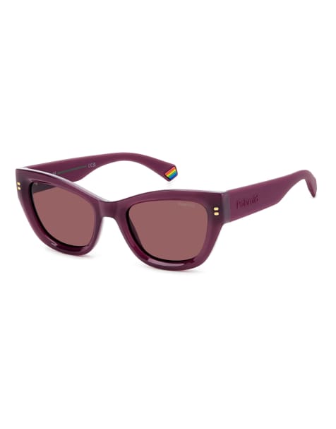 Polaroid Sunglasses - Gafas de sol moradas estilo ojos de gato con lentes violetas polarizadas - view 1