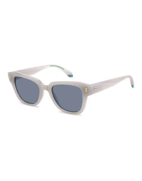 Polaroid Sunglasses Rectangular sunglasses with blue polarized lenses in white - view 1