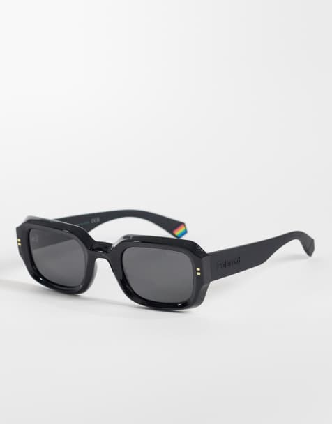 Polaroid Sunglasses Rectangular sunglasses with grey polarized lenses in black - view 1