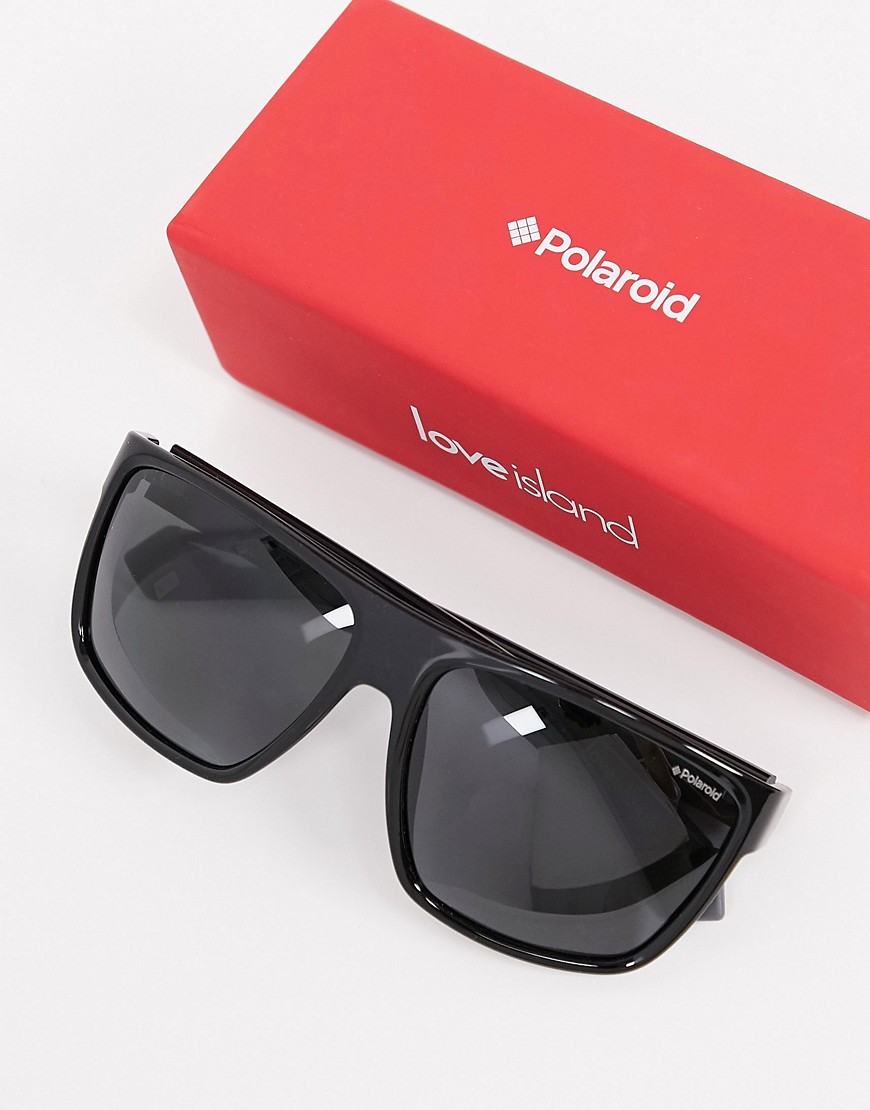Polaroid X Love Island square sunglasses in black