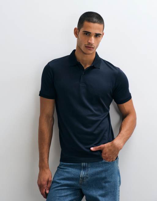 Polo a maniche corte selezionata blu navy, 5 di 5