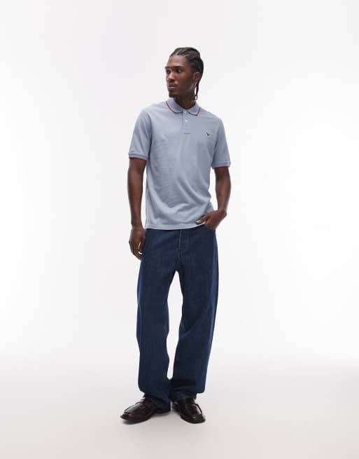 Polo azul claro con logo de cebra de PS Paul Smith, 2 de 5