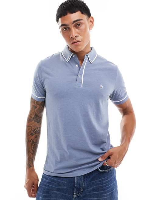 Polo azul claro con ribetes de French Connection