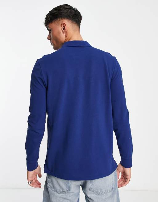 Polo azul de manga larga y corte estándar con logo de PS Paul Smith, 3 de 4
