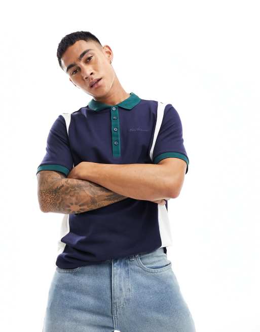 Polo azul deportivo con diseño vintage de Ben Sherman