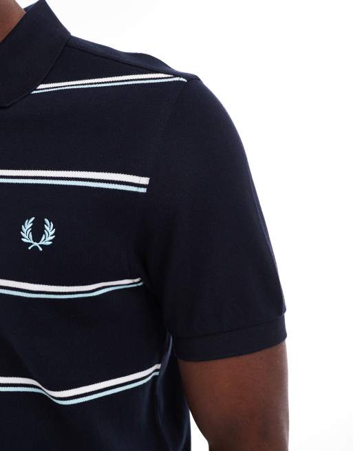 Polo azul marino a rayas de Fred Perry, 4 de 4