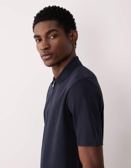 Polo azul marino con cremallera de Jack & Jones Premium, 4 de 5