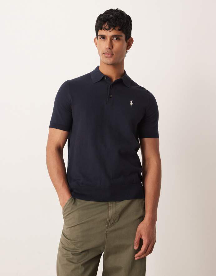Polo Ralph Lauren Polo azul marino con logo de icono de punto