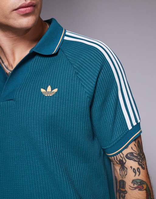 Polo Adidas Originals Adidas Rayas Polo Azul Marino De Punto