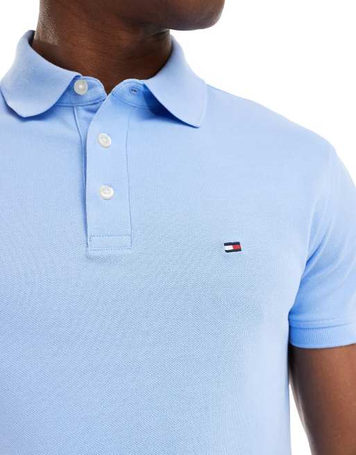 Polo azul pastel de corte slim 1985 de Tommy Hilfiger, 2 de 4
