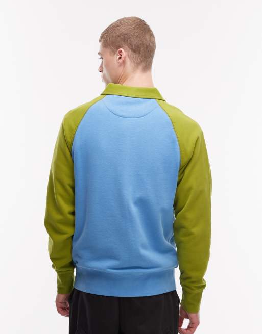 Polo azul y verde de manga larga con logo de Napapijri, 3 de 5