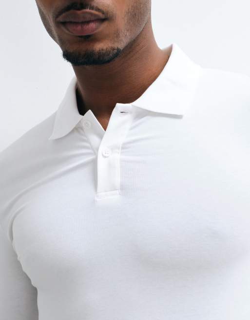 Polo blanco básico ajustado de ASOS DESIGN, 2 de 5