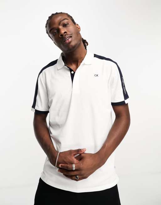 Polo blanco con ribetes Miles de Calvin Klein Golf