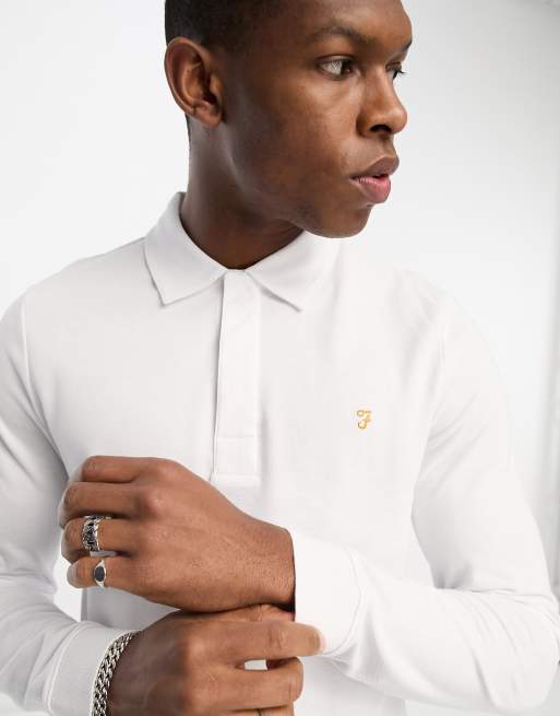 Polo blanco de algodón Haslam de Farah