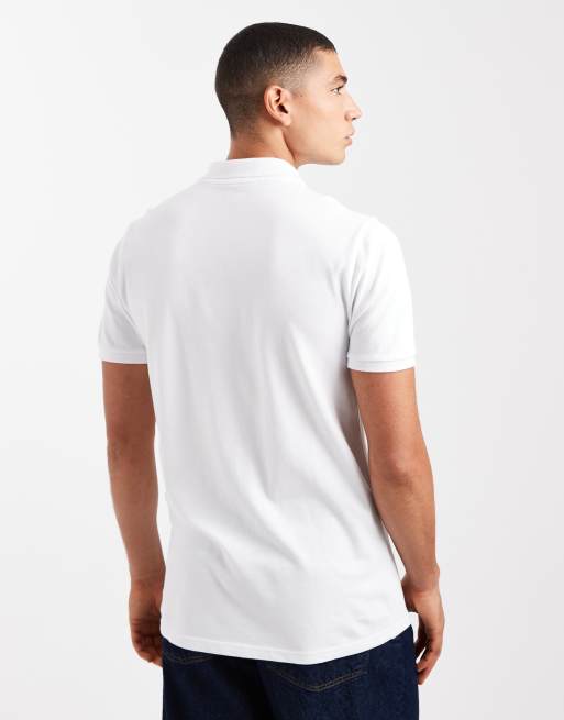 Polo blanco de manga corta con logo de icono de Hollister, 3 de 5