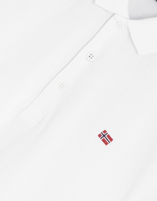 Polo Napapijri Ealis Para Hombre En Blanco