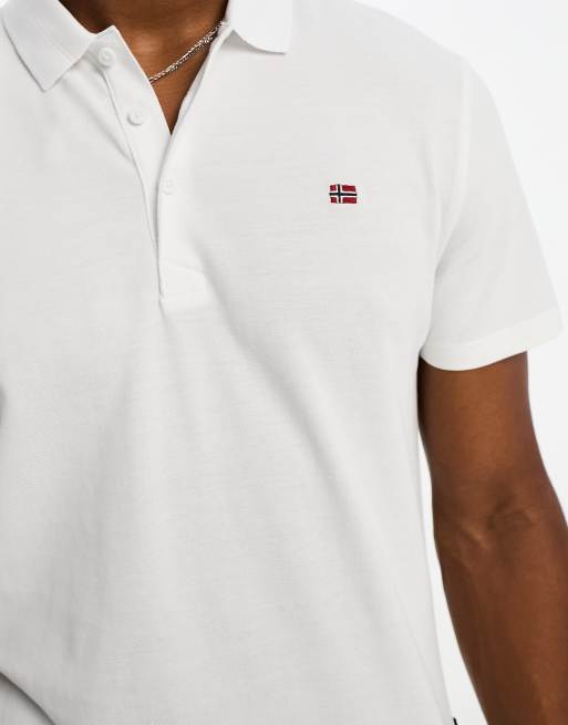 Polo Napapijri Ealis Para Hombre En Blanco