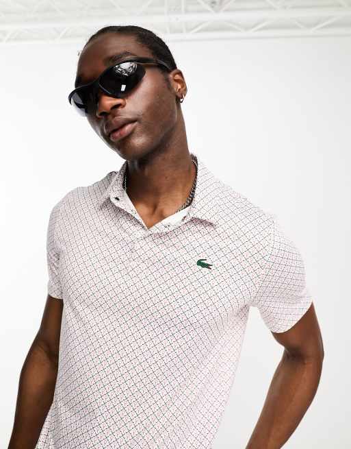 Polo blanco estampado de Lacoste