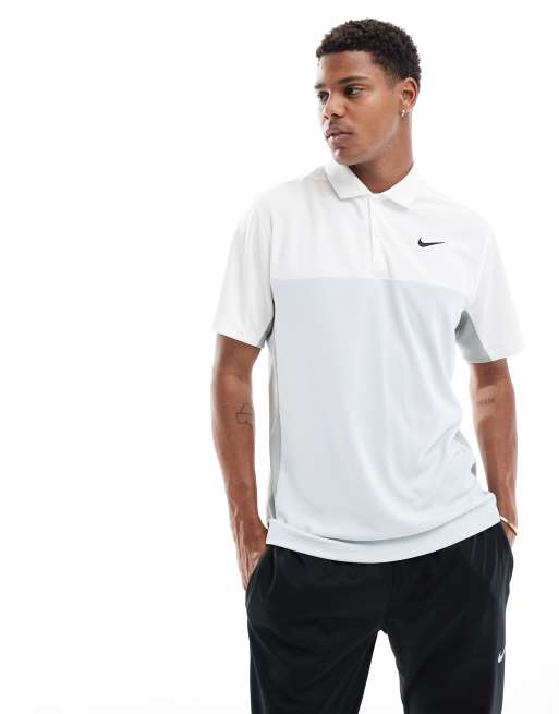 Polo blanco y gris Dri FIT Victory de Nike Golf ASOS