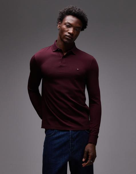 Polo burdeos de manga larga y corte estándar 1985 de Tommy Hilfiger - view 1