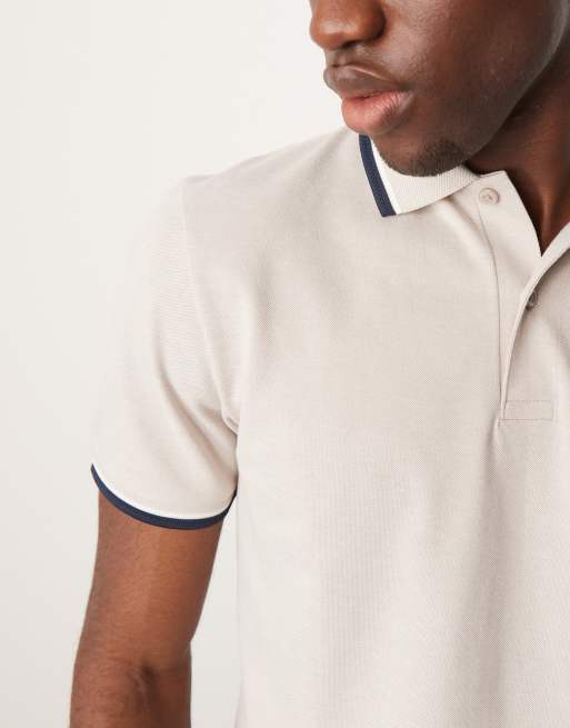 Polo color crema con ribetes de Selected , 3 de 4