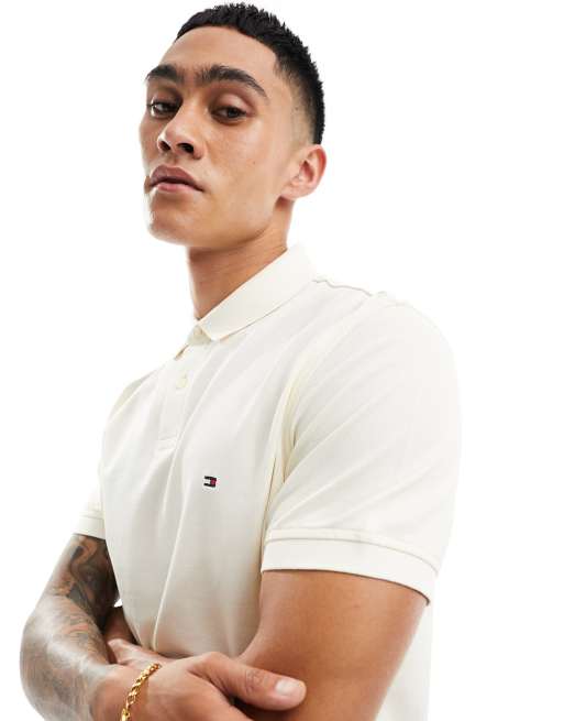 Polo color crema de corte estándar 1985 de Tommy Hilfiger