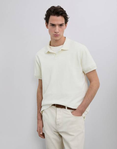 Polo color crema texturizado de Scalpers - view 1