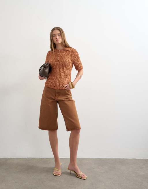 Polo color óxido de punto de cinta de Topshop, 2 de 4
