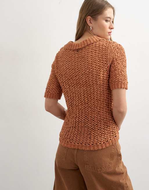 Polo color óxido de punto de cinta de Topshop, 4 de 4