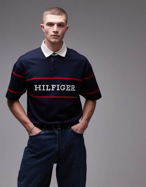 Polo de rugby azul marino de manga corta Americana de Tommy Hilfiger - view 1