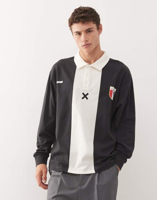 Polo de rugby de corte cuadrado con estampado de COLLUSION
