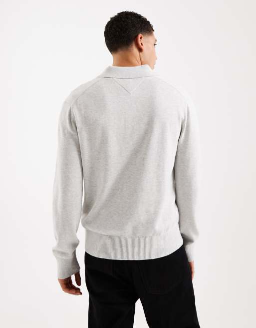Polo gris básico de manga larga de punto de Tommy Jeans, 3 de 5