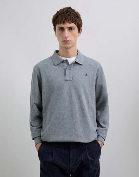Polo gris básico de manga larga de Scalpers - view 1