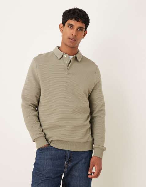 Polo gris de canalé de ASOS DESIGN - view 1
