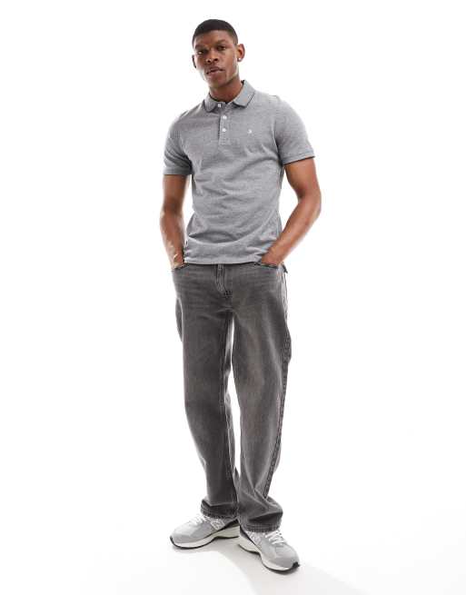 Polo gris de piqué de Jack & Jones, 3 de 4