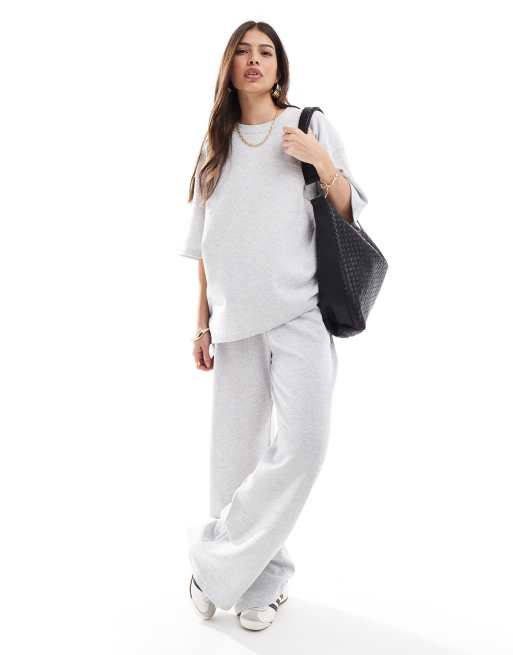 Polo gris hielo jaspeado de tejido gofrado de ASOS DESIGN (parte de un conjunto), 2 de 4