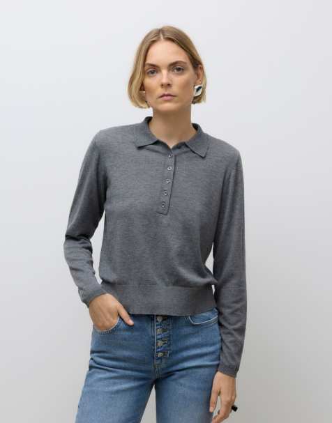 Polo gris medio jaspeado de Vero Moda - view 1