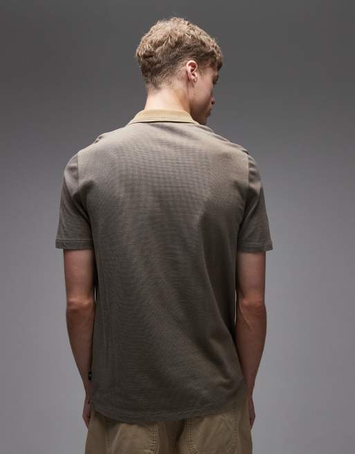 Polo marrón de manga corta de jacquard de PS Paul Smith, 3 de 5