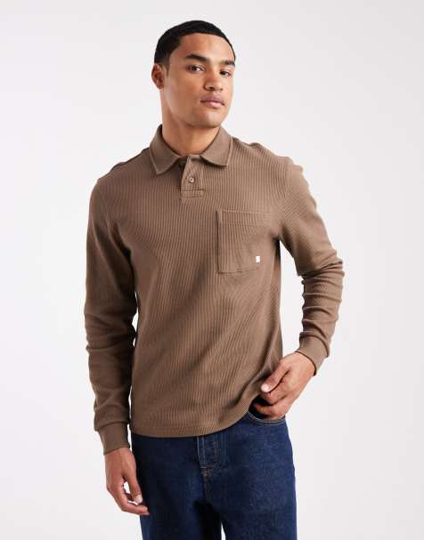 Polo marrón de manga larga Tyndell de Farah - view 1