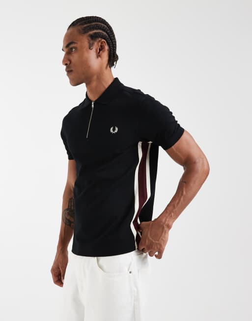 Polo negro a rayas Tramline de Fred Perry, 3 de 5