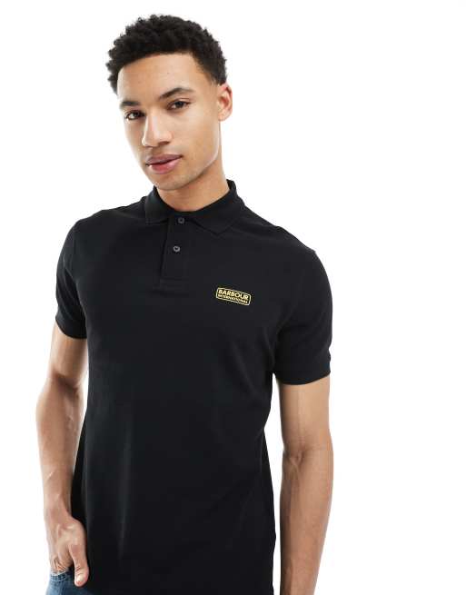 Polo negro básico de Barbour International