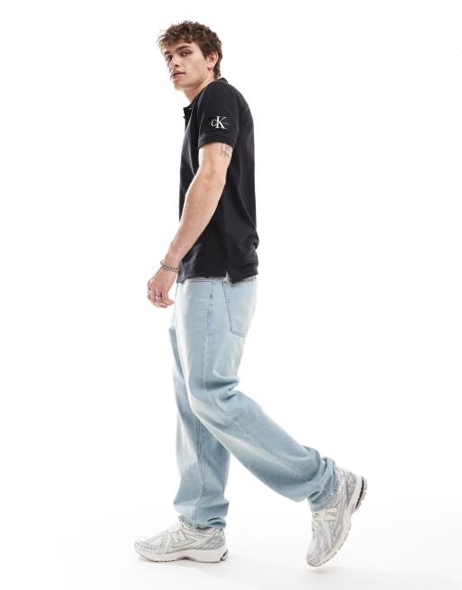 Polo negro con detalle de parche de Calvin Klein Jeans, 4 de 4