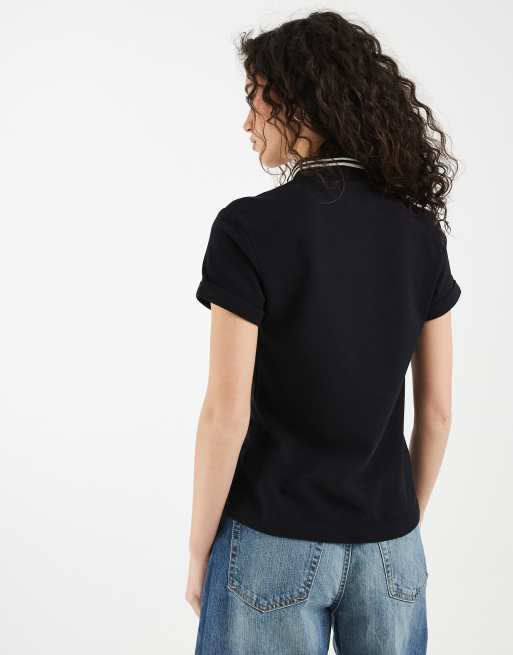 Polo negro con ribetes blancos de Fred Perry x Amy Winehouse, 4 de 4